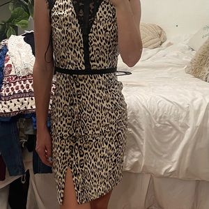 Size 0 Leopard Guess mini dress. New with tags